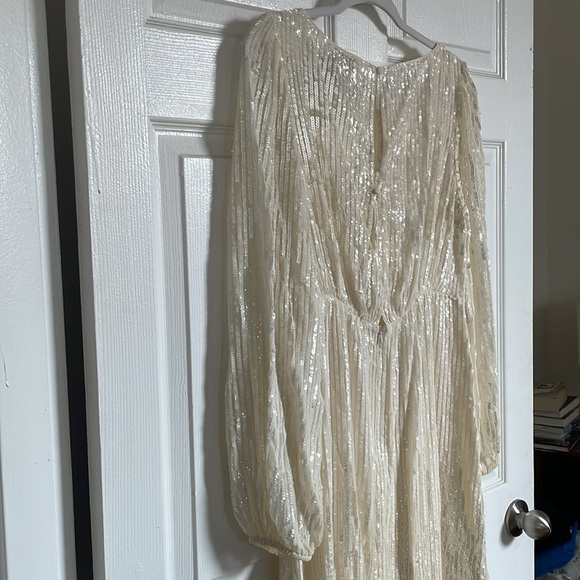 Coco Sequinned Midi Dress - ivory white (M / US 8) - Picture 4 of 7